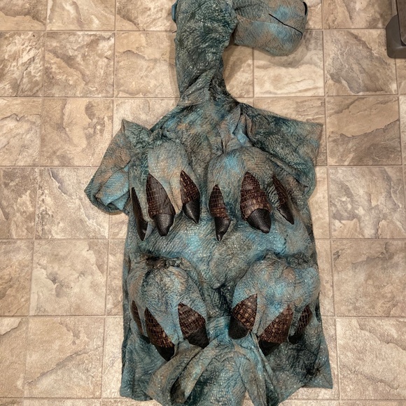 VINTAGE DISNEY STORE ALADAR DINOSAUR MOVIE COSTUME Sz 8-10 jurassic park - Picture 4 of 7